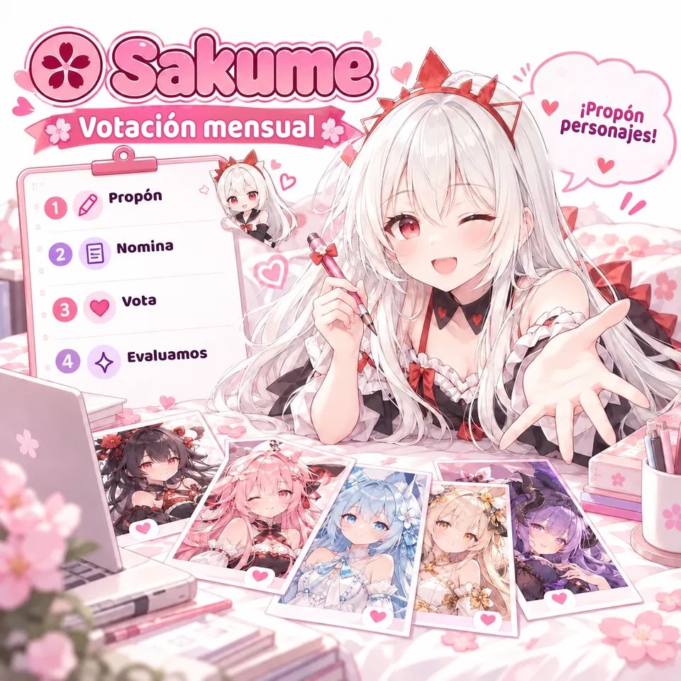 La mascota de Sakume te invita a proponer personajes y a participar en la votación de la comunidad